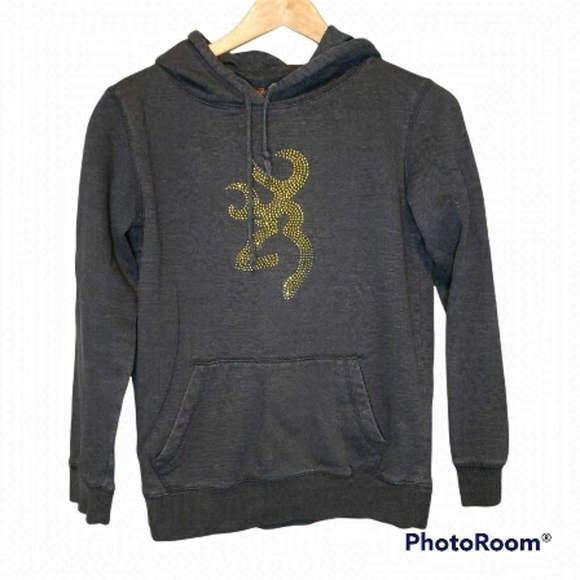 3 for $25 Browning Grey Deer Hoodie Small - Picture 1 of 5